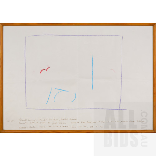 Ken Done (born 1940), Pair of Concept Studies, Pastel on Paper, each 40.5 x 58 cm (2)