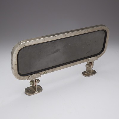 Vintage Chrome Bordered Rear Vision Mirror