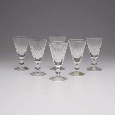 Two Sets of Six Stuart Crystal Port Glasses