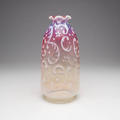 Victorian Vaseline Glass Shade