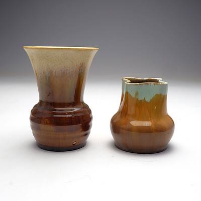 Two Australian Remued Pottery Vases, Circa 1930s