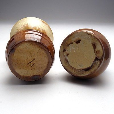 Two Australian Remued Pottery Vases, Circa 1930s