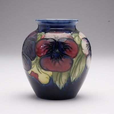 Walter Moorcroft Pansy Vase, Circa 1947