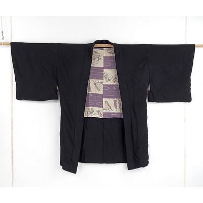 Black Silk Kimono