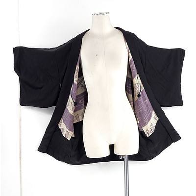 Black Silk Kimono