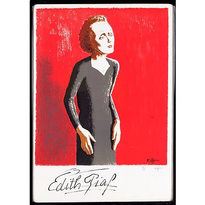 Charles Kiffer (French 1902-1992) Edith Piaf, Lithograph Edition 79/150