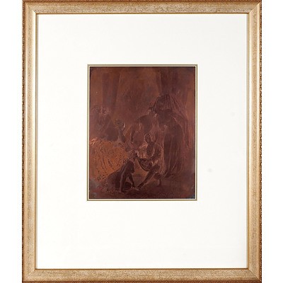 Norman Lindsay (1879-1979) The Ragged Poet, Original Copper Etching Plate