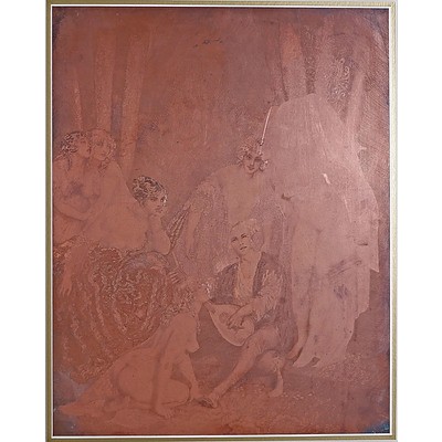 Norman Lindsay (1879-1979) The Ragged Poet, Original Copper Etching Plate