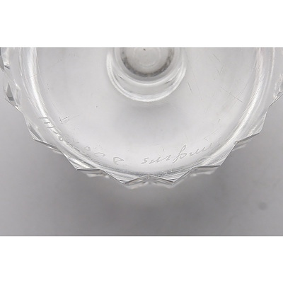 Two Vintage Orrefors Crystal Candle Holders