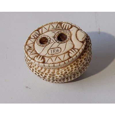 Antique Japanese Ivory Snake Form Netsuki