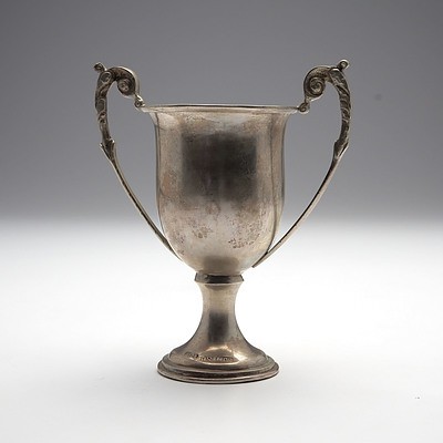 Chinese Export Silver Chalise Trophy