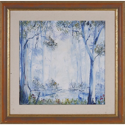 Ron Coffey (1944 -) Outback Swamp 2003 Oil on Board