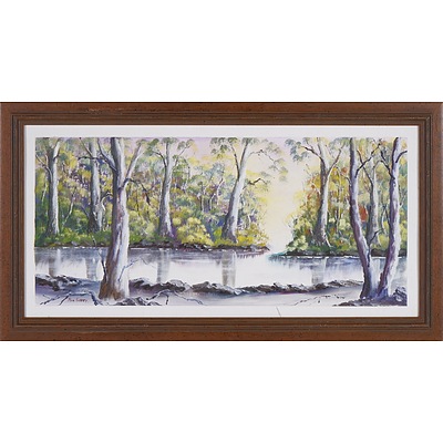 Ron Coffey (1944 -) Murrumbidgee 1997 Oil on Board