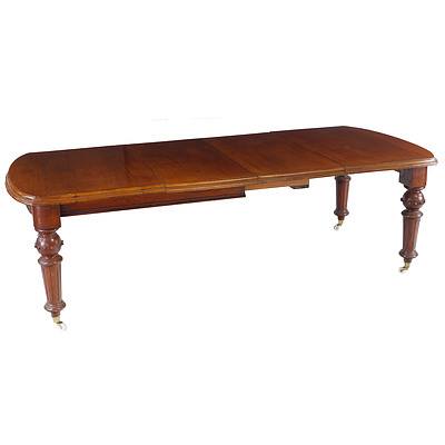 Victorian Honduras Mahogany Two Leaf Extension Table Circa 1870/75