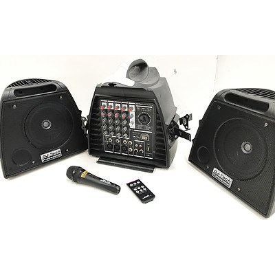 DJ-Tech Professional Stage Visa 200 Light Portable PA System with MP3 Player & Microphone