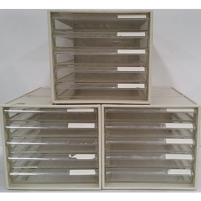 Plastic A4 Filing Trays - Lot of Three