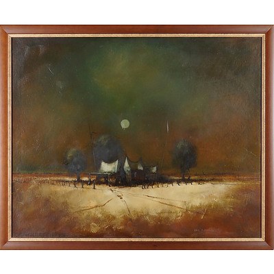 Eris Fleming (1943-) Farmhouse Oil on Board