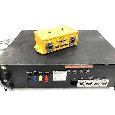 Rank Australia PA100w-5m Mixer Amplifier & Impedance and Plug Matching Box