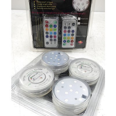 Multi Colour Submersible LED Lights - Lot of 32