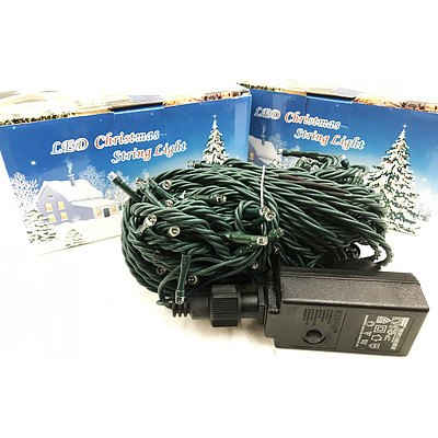 Warm White 10Metres LED Christmas String Lights - Lot of 16
