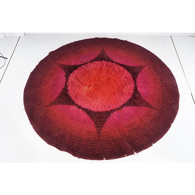 Retro Shaggy Circular Rug