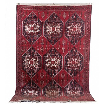Hand Knotted Persian Baluch Wool Pile Carpet