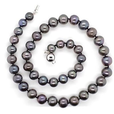 Black Cultured Pearl Necklace