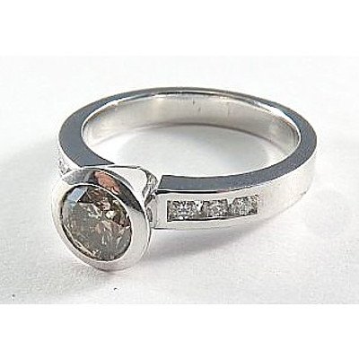 18ct Gold One Carat Champagne Diamond Ring