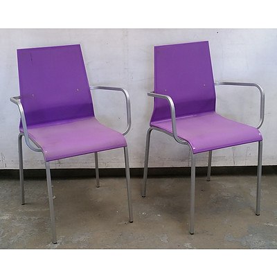 Pair of Purple BF Armchairs