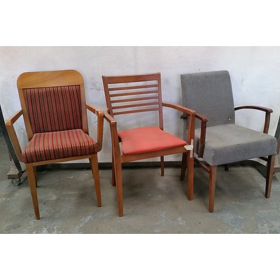 Large Group of Cushioned Armchairs