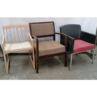Large Group of Cushioned Armchairs