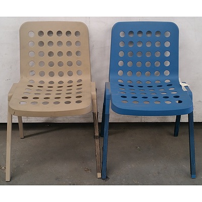 Modern Plastic Chairs - Lot Of 4