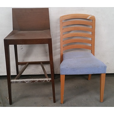 Timber Chairs & Stools - Lot Of 6