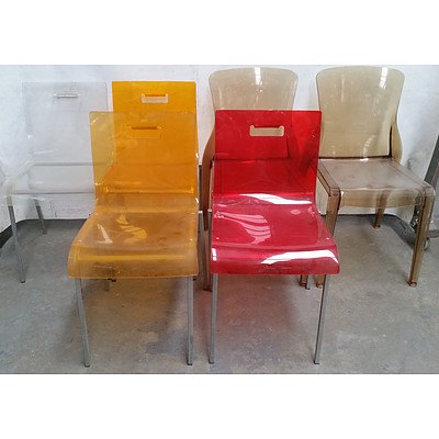 Contemporary Acrylic Occasional Chairs Lot of Six