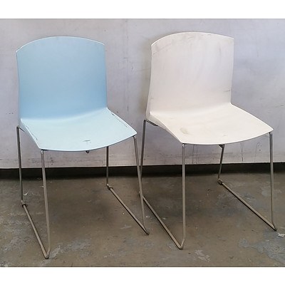 Group of Four Plastic Coloured Chairs