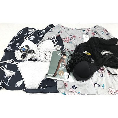 Bulk Lot of Brand New Women's Clothing, Underwear & Accessories - RRP Over $900