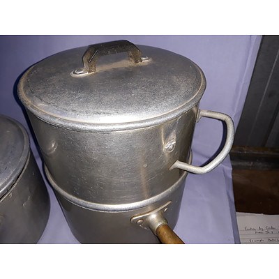 Vintage Aluminium saucepans