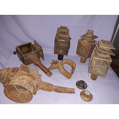 5 Vintage Carriage Lamps