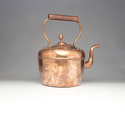 Large Antique English Maurice Cohen Copper Kettle
