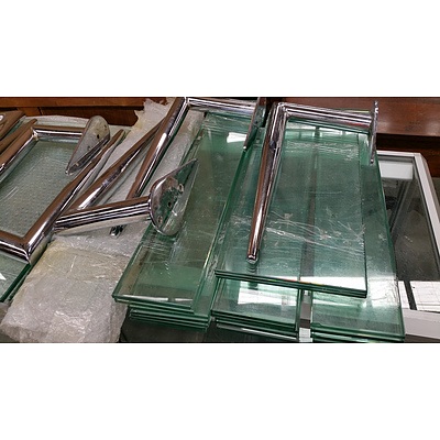 Mobile Glass Display Cabinet and Wall Mount Glass Shelving