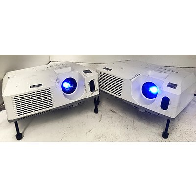 Hitachi CP-X3010N XGA 3LCD Projectors - Lot of 2