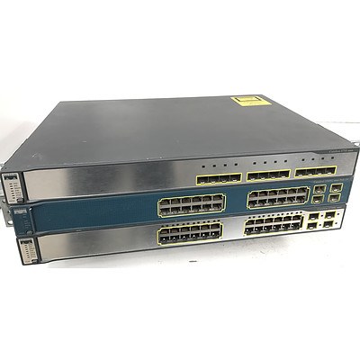 Cisco Gigabit Switches - Lot of 3