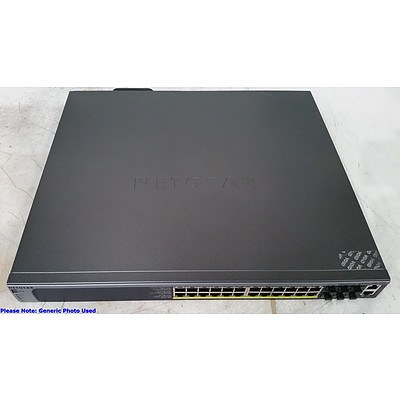 Netgear ProSafe (M5300-28G-POE+ V1H2) 24-Port Gigabit L2+ PoE+ Managed Switch with 10 Gigabit Stacking