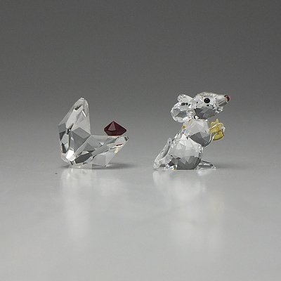 Swarovski Mouse and Shell Figurines