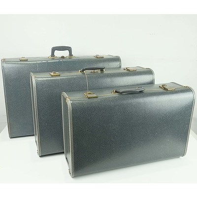 Set of Three Vintage Durolite Travelling Trunks