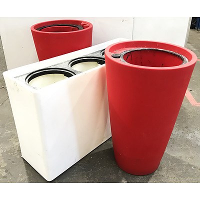 Red & White Sub-Irrigation Pots