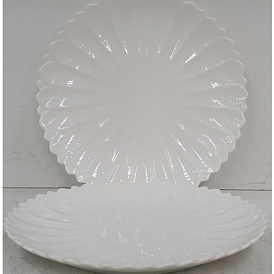 Scalloped Edge Serving Plates - Lot of 10 - Brand New