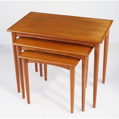 Parker Teak Nesting Tables Circa 1960s