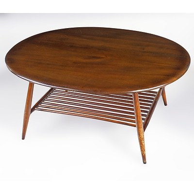 Ercol Oval Elm Coffee Table