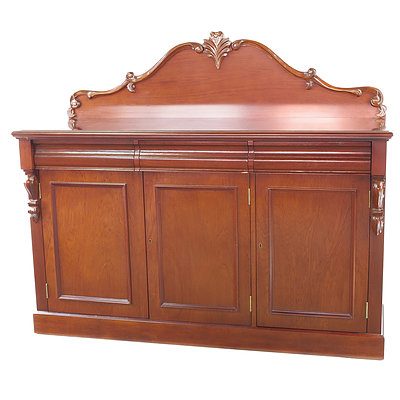 Victorian Style Mahogany Finish Sideboard